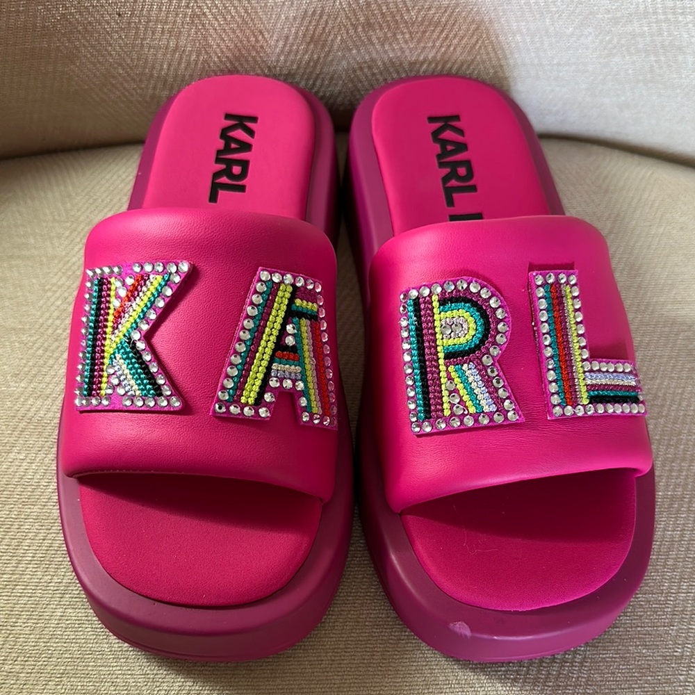 Karl Lagerfeld Opal Slip-on Platform Sandals